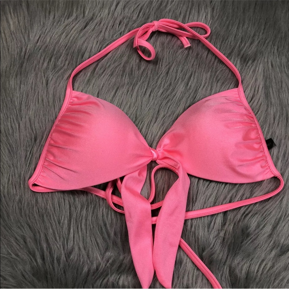 Victorias Secret Pink Halter Tie Padded Top Medium